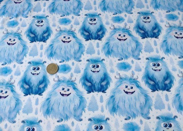 Knuffel Hilco French Terry brushed with cuddly monsters